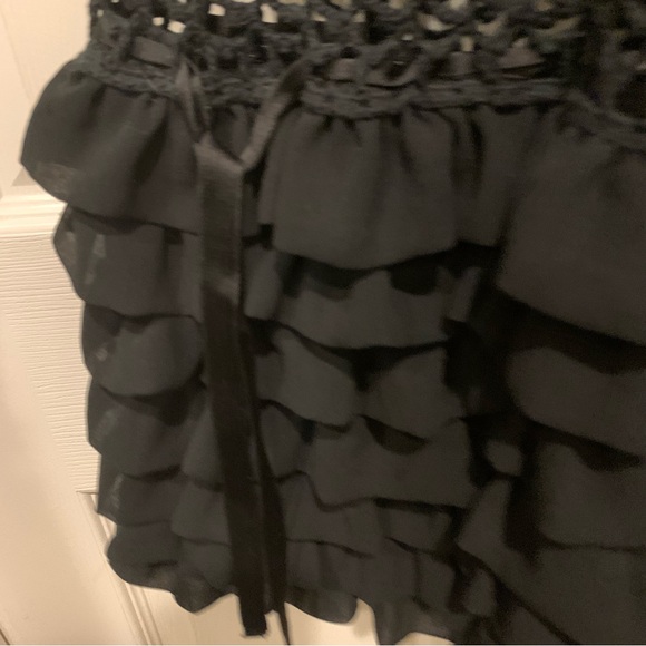 Betsey Johnson Black Crochet Mini Dress - Picture 4 of 5